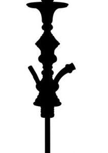 KM black stem for hookah