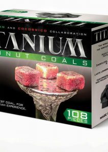 Titanium hookah coals: 108 pcs